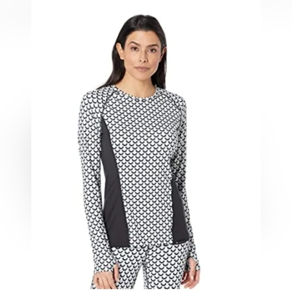 Obermeyer Discover Crew Long Sleeve Base Layer In Nome's Geo Size L - Picture 1 of 9